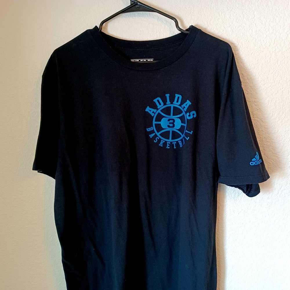 Vintage Black XL Adidas Basketball T-Shirt